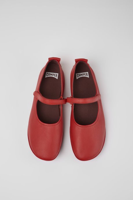 Exclusive Camper Right Red Leather Shoes For Women