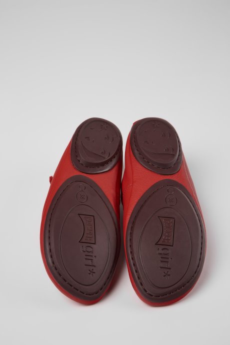 Exclusive Camper Right Red Leather Shoes For Women
