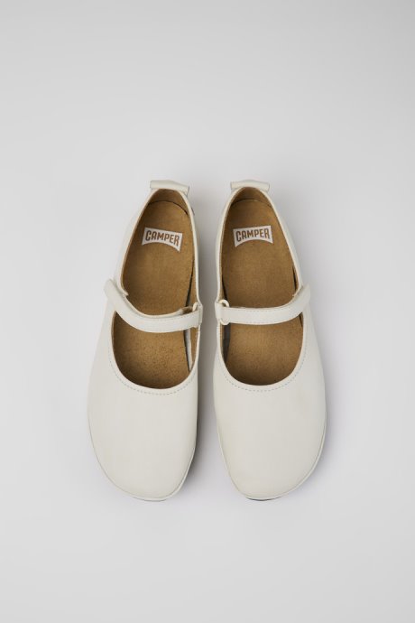 Right White Leather Ballerinas For Women Camper New Arrivals