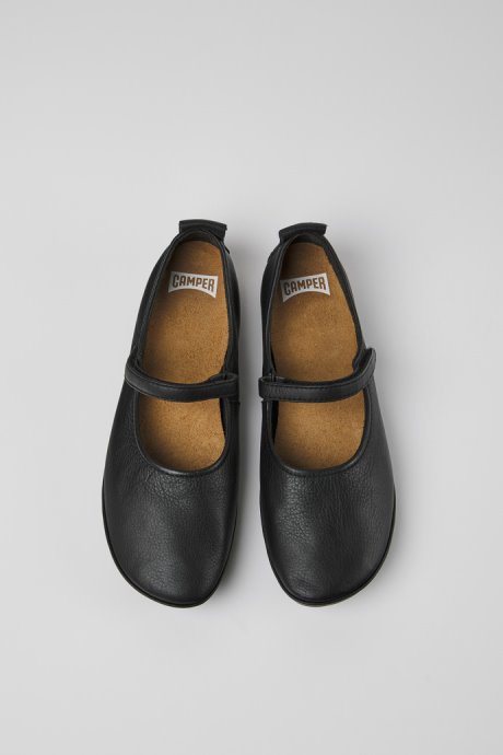 Right Black Leather Ballerinas For Women Camper New Arrivals