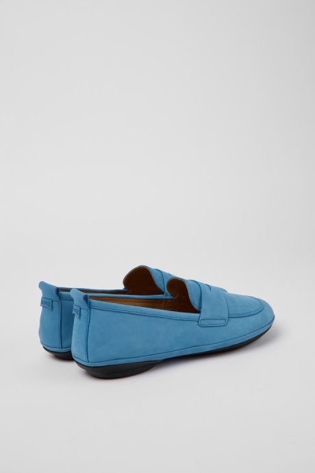 Design Right Blue Nubuck Shoes For Women Camper