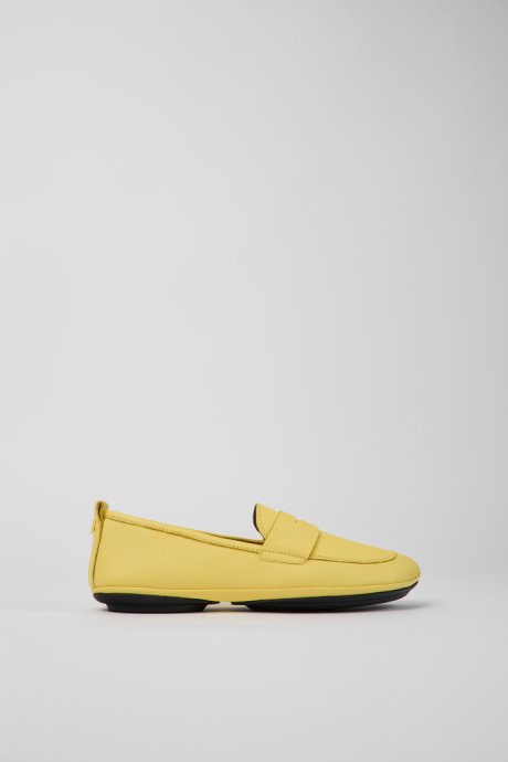 Right Yellow Leather Shoes For Women Camper New Arrivals