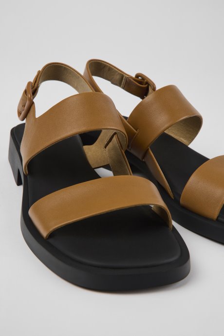 Exclusive Camper Dana Brown Leather Sandals For Women