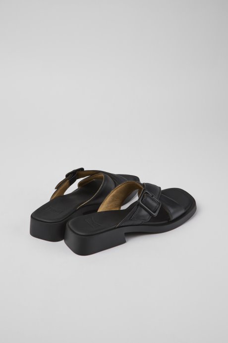 Dana Black Leather Sandals For Women Exclusive Camper