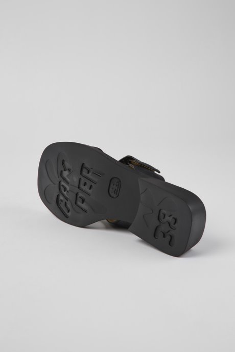 Dana Black Leather Sandals For Women Exclusive Camper