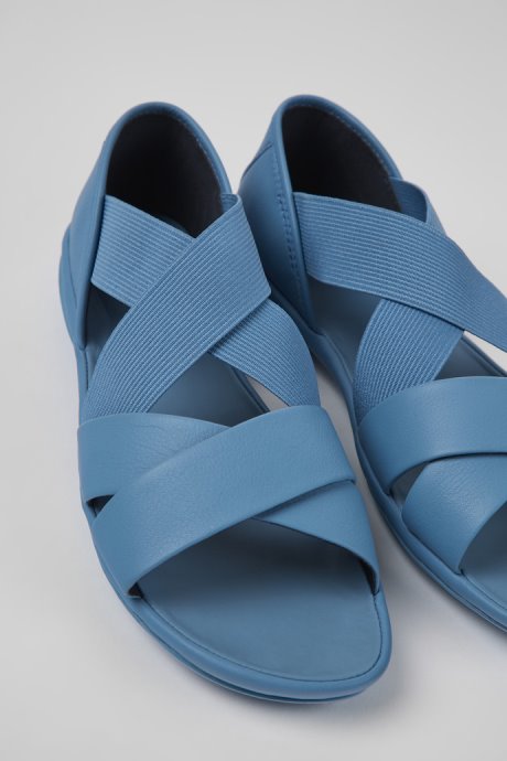 Camper Right Blue Leather Sandals For Women New Arrivals