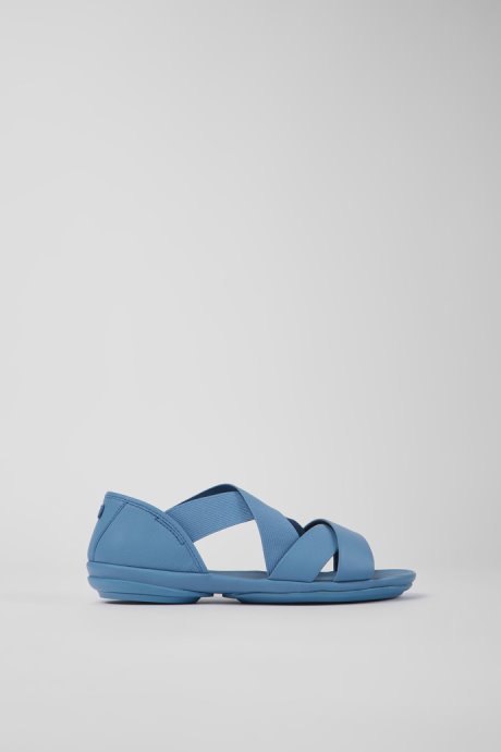 Camper Right Blue Leather Sandals For Women New Arrivals