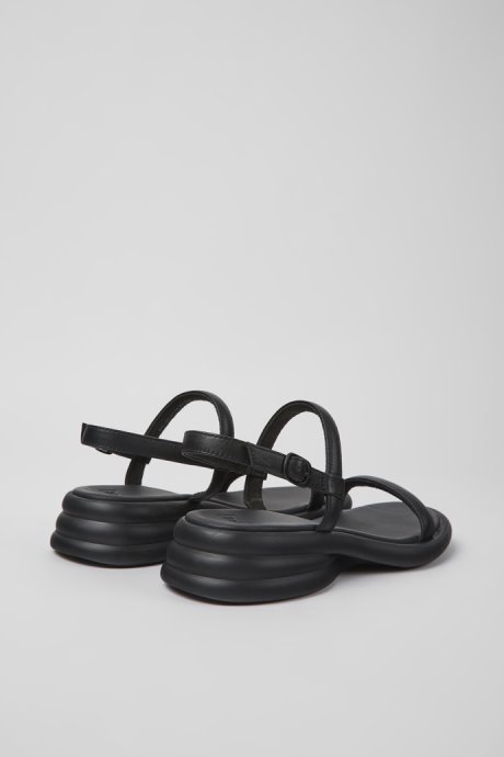 Camper Spiro Black Leather Sandals For Women New Arrivals