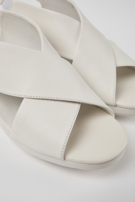 Balloon White Leather Sandals For Women Camper New Arrivals