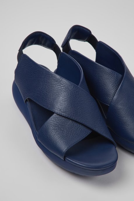 Exclusive Camper Balloon Blue Leather Sandals For Women