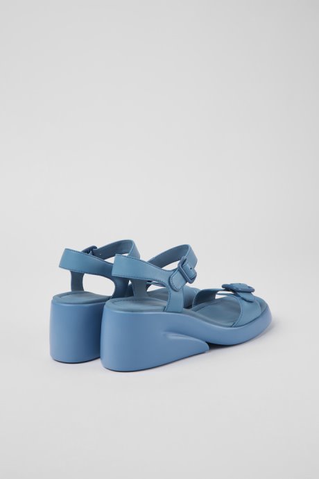 Kaah Blue Leather Sandals For Women Exclusive Camper