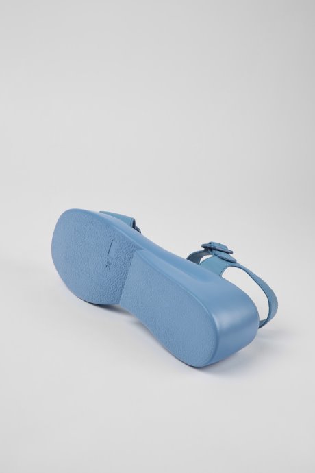 Kaah Blue Leather Sandals For Women Exclusive Camper