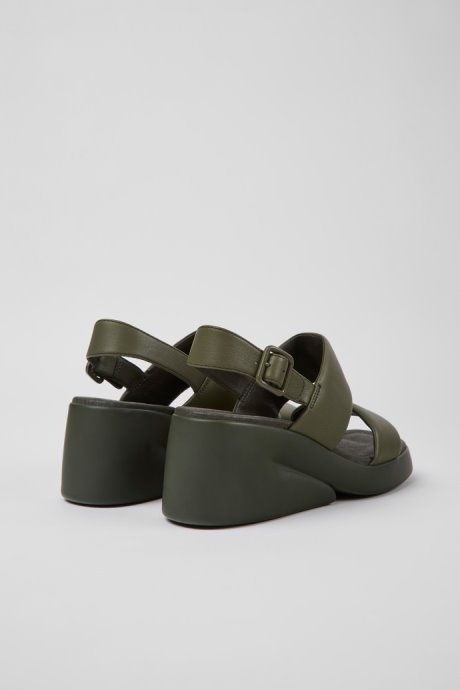 Exclusive Camper Kaah Green Leather Sandals For Women