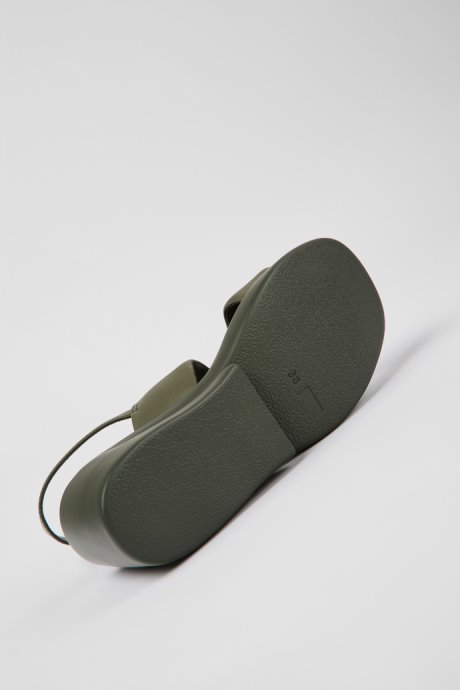 Exclusive Camper Kaah Green Leather Sandals For Women