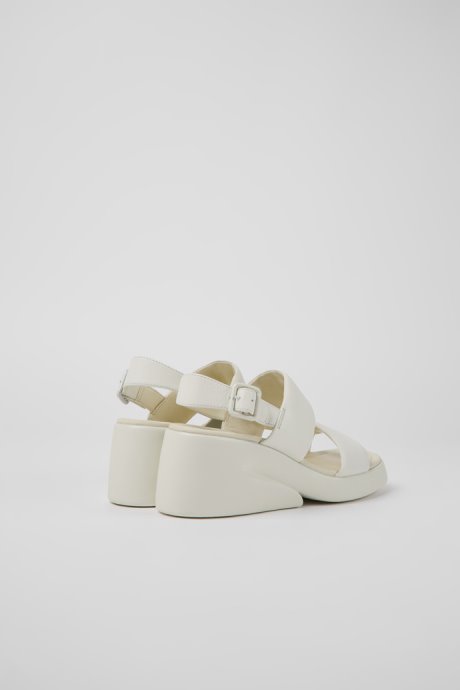 Kaah White Leather Sandals For Women Camper New Arrivals