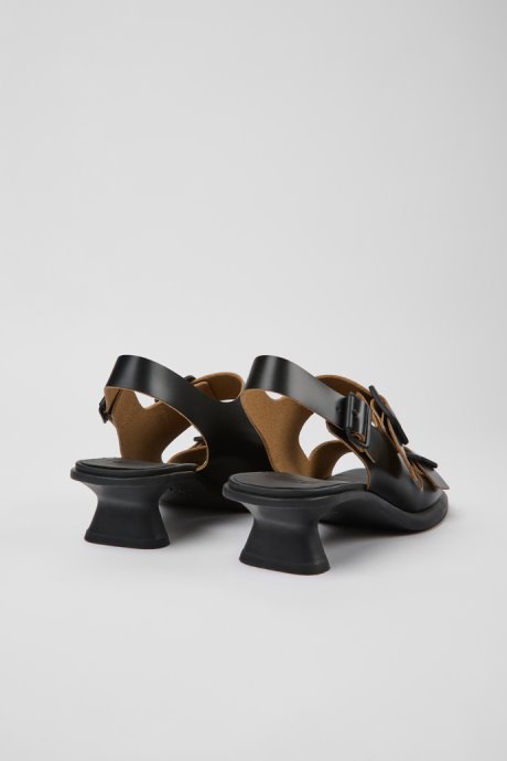 Dina Black Leather Sandals For Women Camper New Arrivals