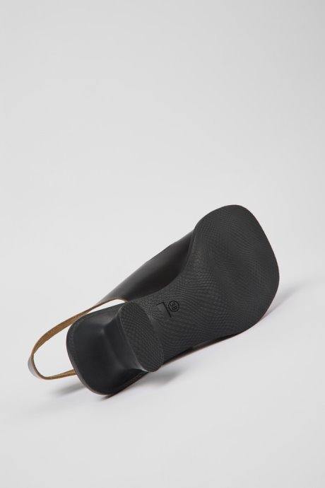 Dina Black Leather Sandals For Women Camper New Arrivals