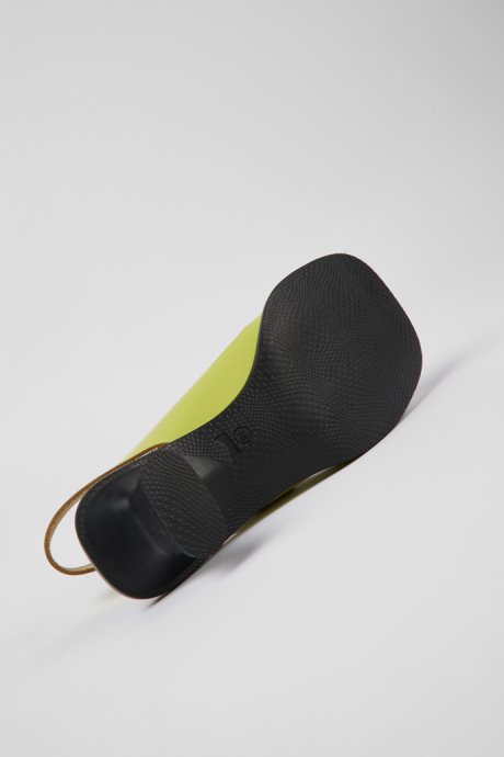 Design Dina Green Leather Sandals For Women Camper