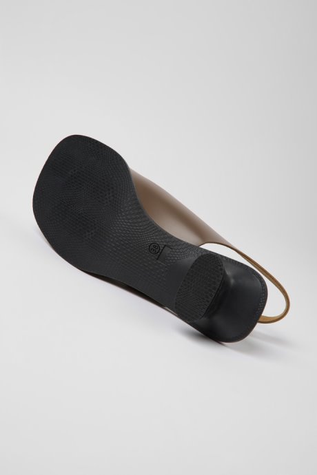 Camper Dina Brown Leather Sandals For Women New Arrivals