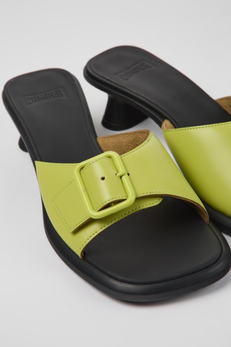 Dina Green Leather Sandals For Women Camper New Arrivals