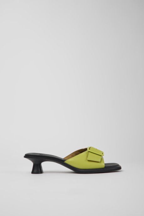 Dina Green Leather Sandals For Women Camper New Arrivals