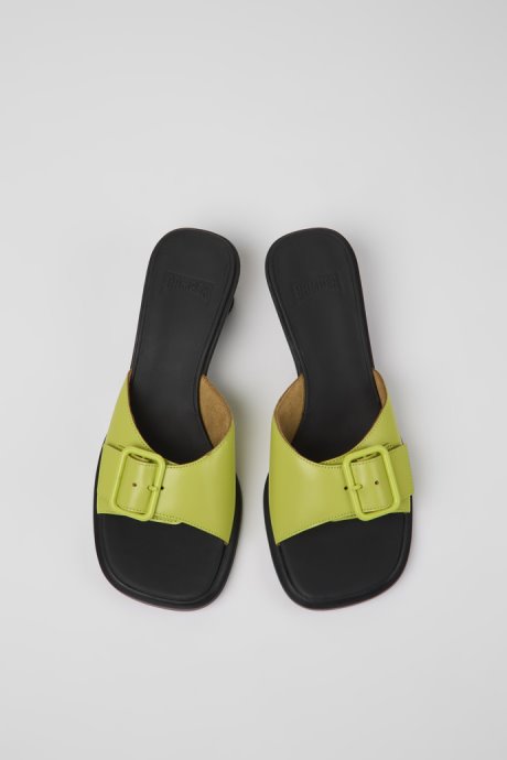 Dina Green Leather Sandals For Women Camper New Arrivals