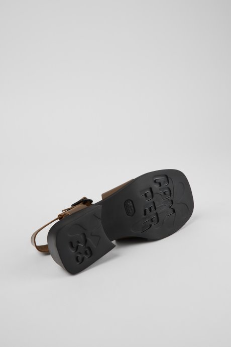 Camper Design Dana Brown Leather Sandals For Women