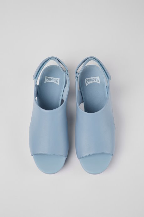 Camper Design Balloon Light Blue Leather Sandals For Women