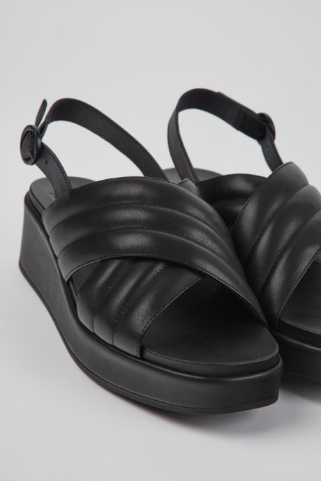 Exclusive Camper Misia Black Leather Sandals For Women
