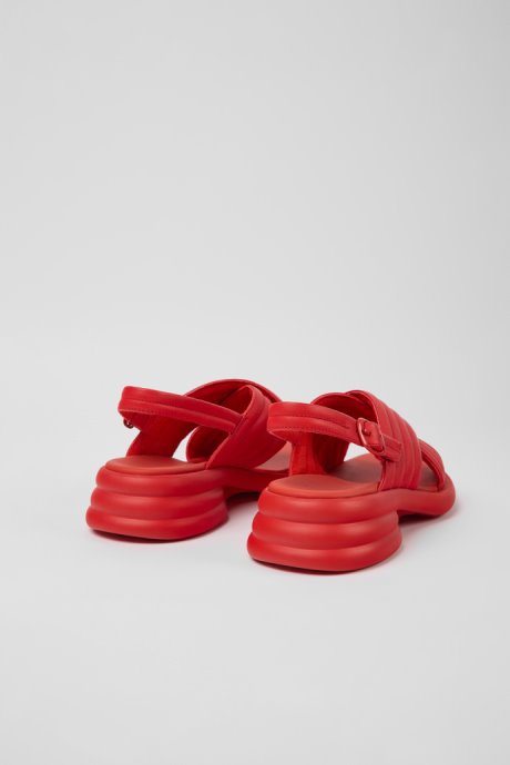 Spiro Red Leather Sandals For Women Camper New Arrivals