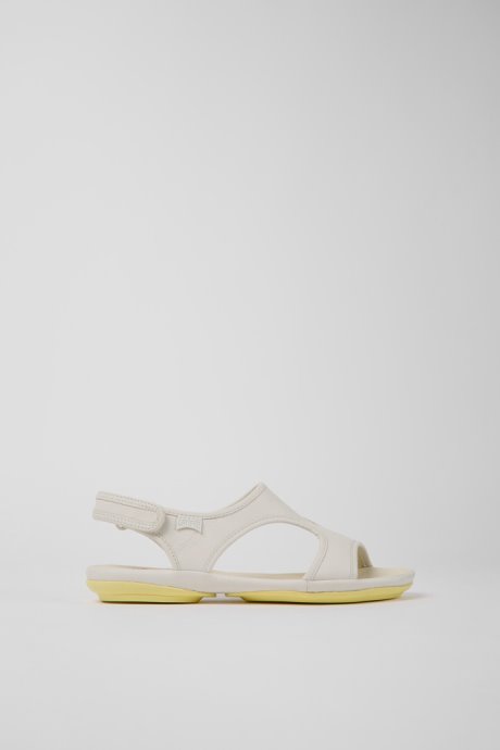 Exclusive Camper Right White Leather Sandals For Women