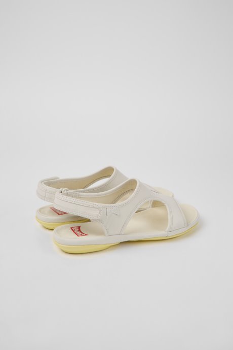 Exclusive Camper Right White Leather Sandals For Women