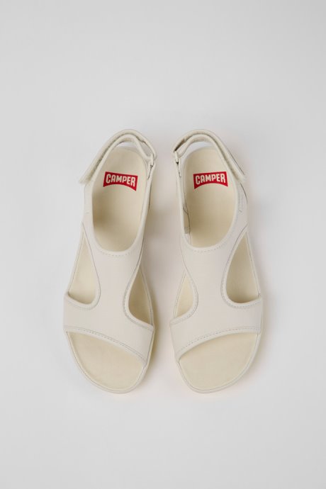 Exclusive Camper Right White Leather Sandals For Women