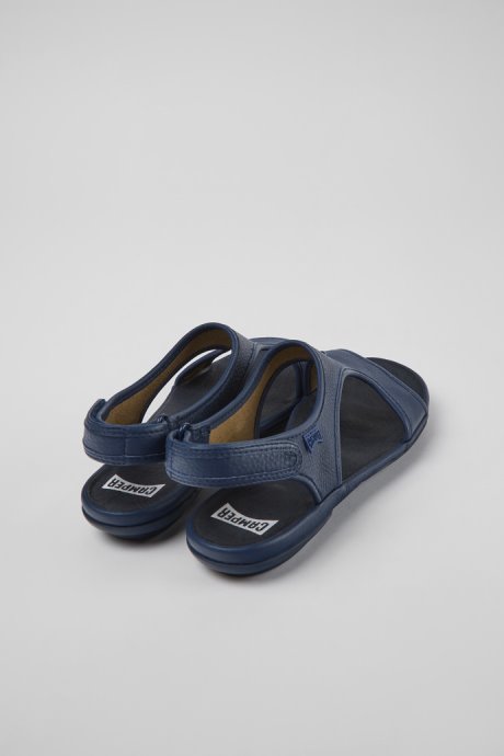 Right Dark Blue Leather Sandals For Women Camper New Arrivals