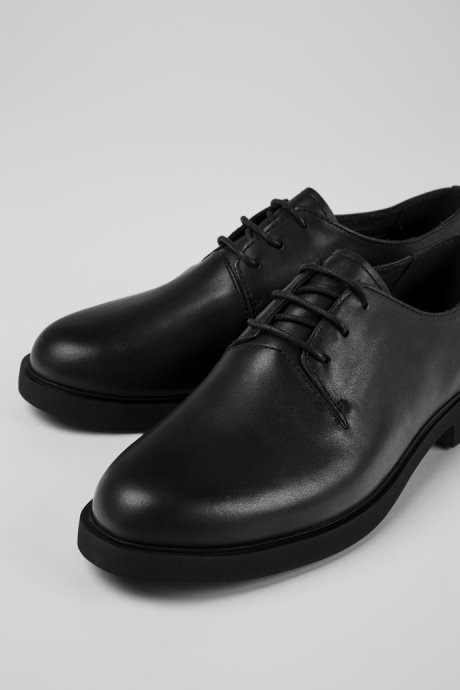 Iman Women's Black Lace-Up Shoe Camper New Arrivals