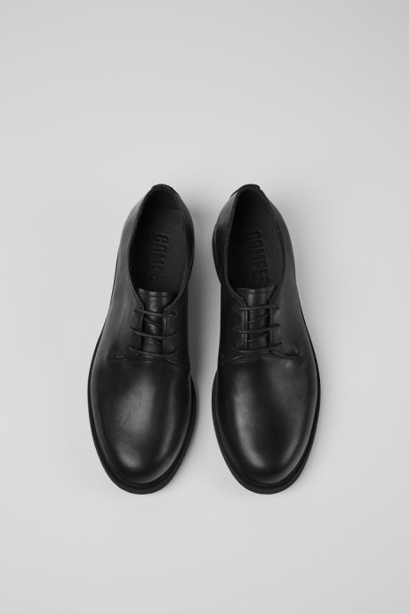 Iman Women's Black Lace-Up Shoe Camper New Arrivals