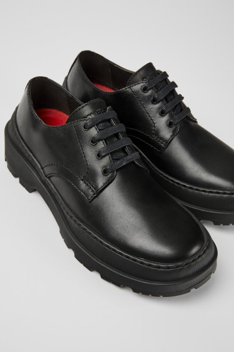 Exclusive Camper Brutus Trek Michelin Black Leather Shoes For Women