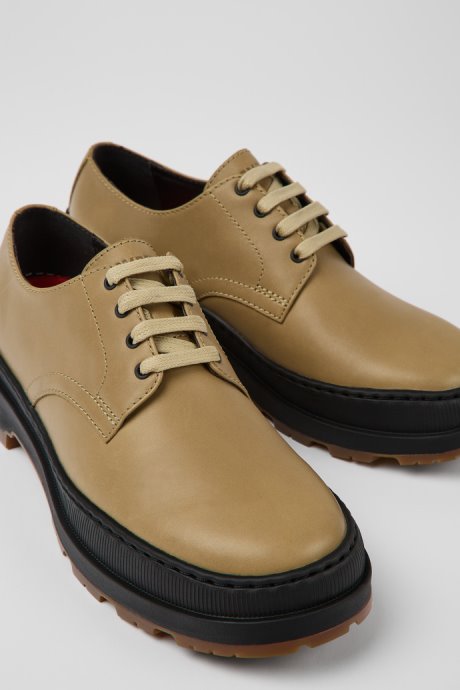 Exclusive Camper Brutus Trek Michelin Beige Leather Shoes For Women