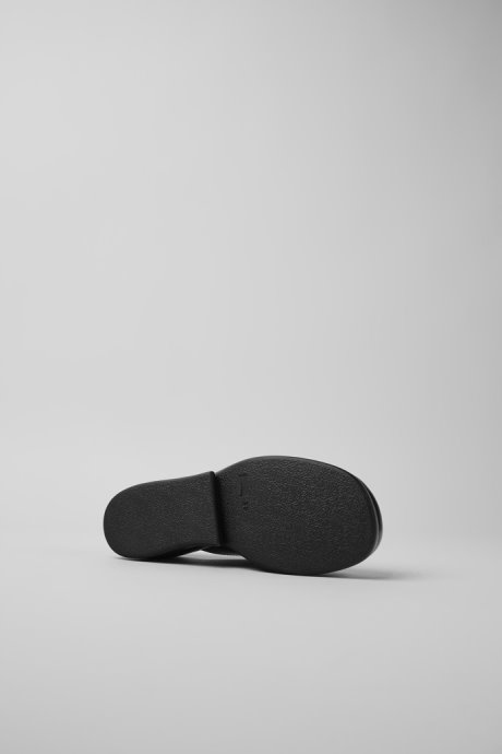 Design Kaah Black Leather Clogs Camper