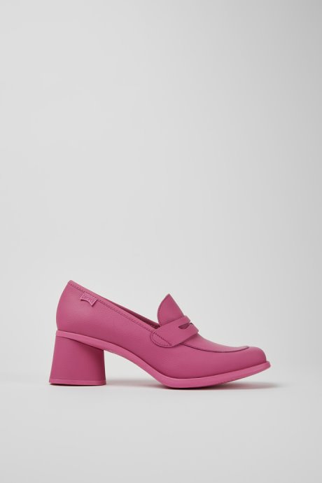 Kiara Pink Leather Heels Exclusive Camper