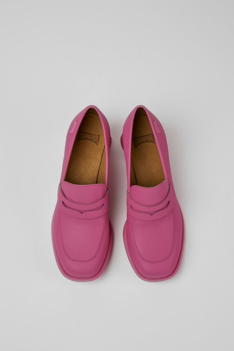 Kiara Pink Leather Heels Exclusive Camper