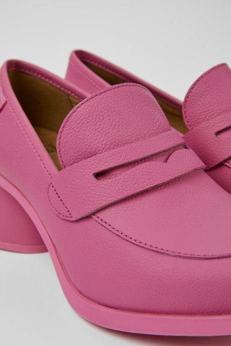Kiara Pink Leather Heels Exclusive Camper