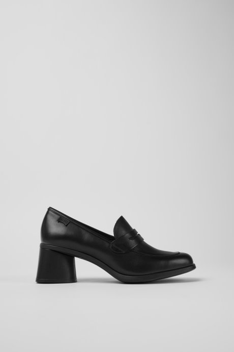 Design Kiara Black Leather Heels Camper