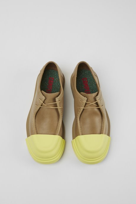 Junction Beige Leather Shoes For Women Camper New Arrivals