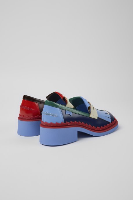 Camper Design Twins Multicolored Leather Loafers For Women