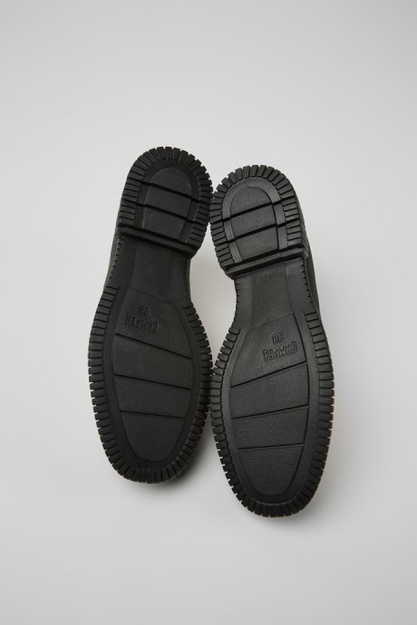 Camper Design Pix Pink And Black Leather Lace-Up Shoes For Women