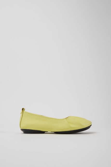 Camper Right Yellow Leather Ballerina Flats For Women New Arrivals