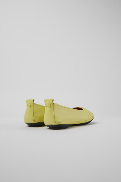 Camper Right Yellow Leather Ballerina Flats For Women New Arrivals