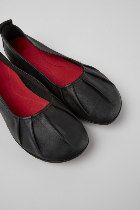 Camper Right Black Leather Ballerina Flats For Women New Arrivals