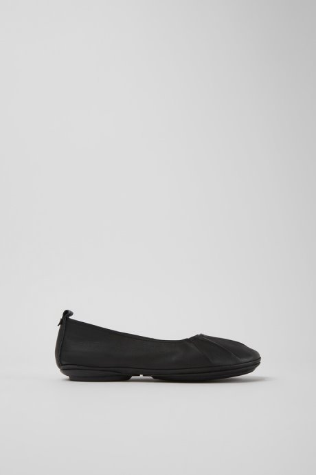 Camper Right Black Leather Ballerina Flats For Women New Arrivals